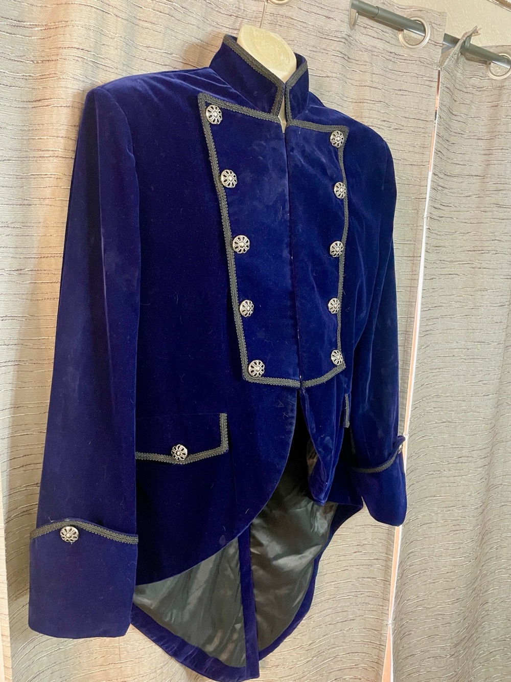 Dark Chic Steampunk Velvet Jacket with Tails